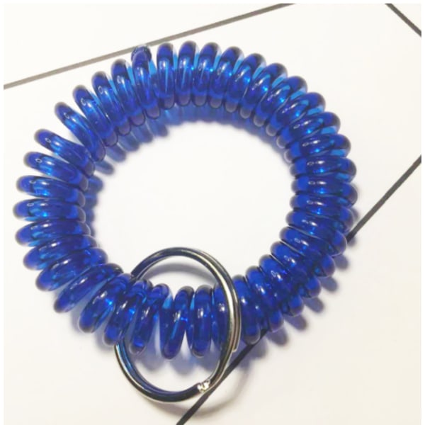 Pakke med 6 fargerike spiralfjær nøkkelringspoler Elastiske nøkkelring Nøkkelring Armbånd Håndleddspole