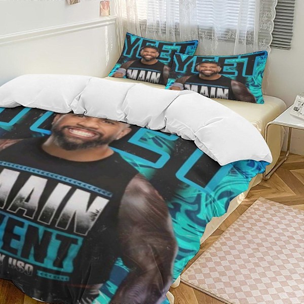 c724 WWE 2-bädds Påslakanset Mikrofiber Sängkläder Lättviktiga 3-dels Täcke Set, 1 Påslakan och 2 Örngott för Barn ee724 200x200cm 78x78in