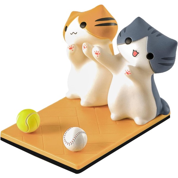 Sød kat smartphonestativ Telefonholder tegneseriedyr japansk anime (græskar og Gabriel)