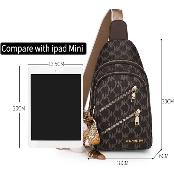 Sling Rygsæk Sling Taske til Kvinder, Brysttaske Daglig Rygsæk Crossbody Sling Rygsæk (A-Sort)