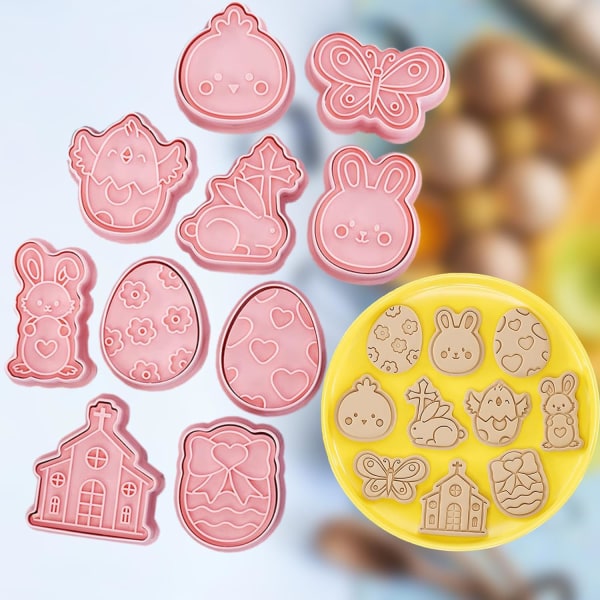 Ny tecknad 8PC Snack Cookie Cutter Set, 3D- form Cookie Cutter molds för tårta barn födelsedagsfest (A)