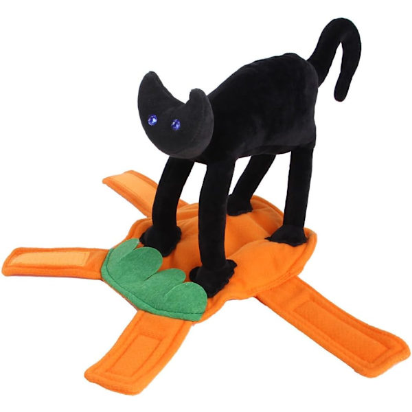 Katt Halloween Kostym Hund Halloween Kostym Husdjur Bär Pumpa Kläder med Cartoon Svart Katt Hund Varm Rockvalp Festival Outfits (Medium)