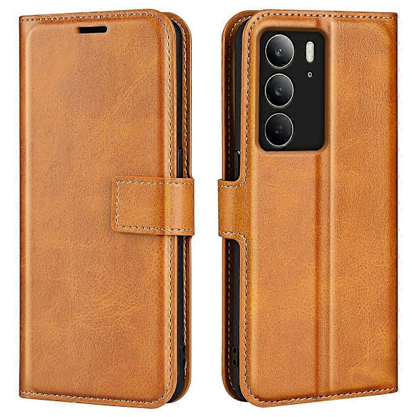 Ställfodral för Realme C75 Anti-Repa Kalvtextur Läder Telefonskal Multicolor Style C
