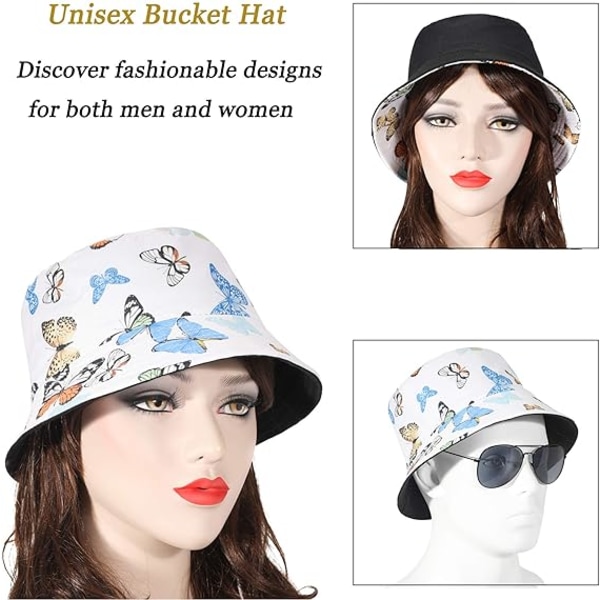 Unisex sød unik print rejse spand hat sommer fisker hat