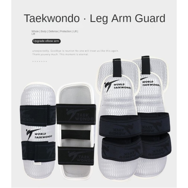 Taekwondo Shin Protector Underarm Armbåge Armskydd, WT MMA Kampsport Kickboxning Karate Sparring Muay Thi Training