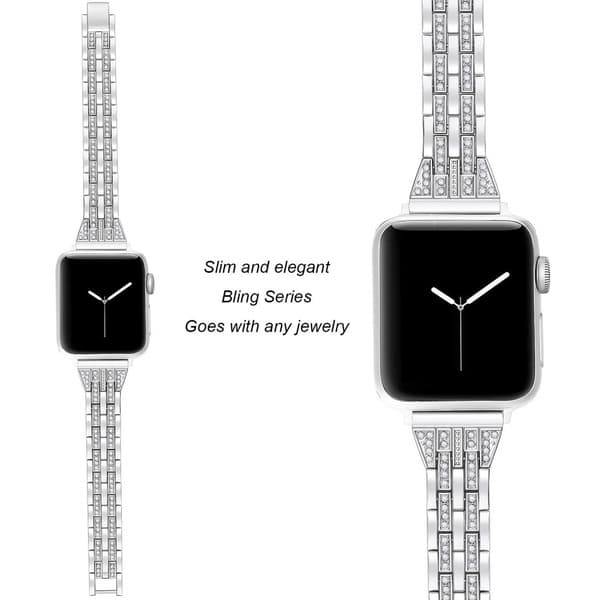 Ohut Bling-rannekoru Apple Watch Ultra 3 49mm Hopea