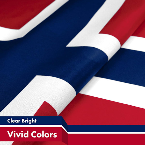 USA Amerikanska & Norge Norska Flaggor 3x5 FT Combo Tryckt 150D Polyester Av