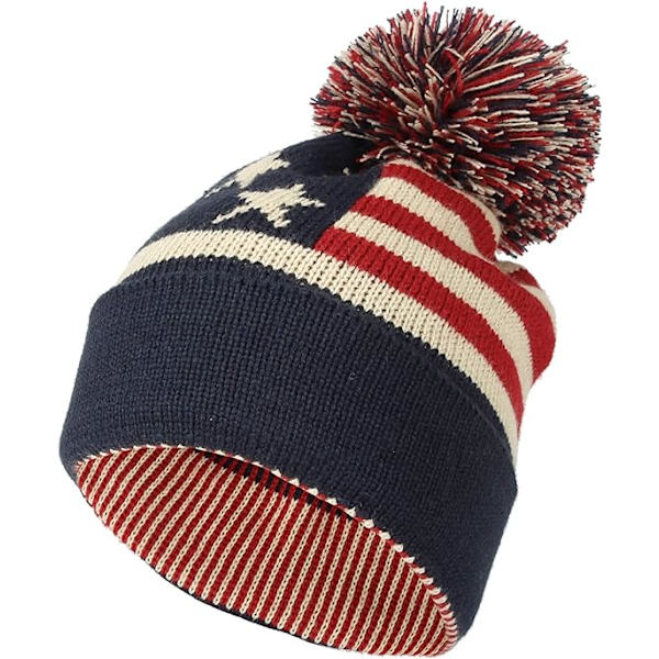 Strikke oss Canada Flagg Union Jack Pom Beanie Hat JZP0027