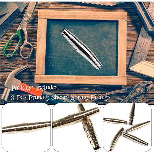 8 stk. Volute Secateur Fjedre Generel Type Rustfrit Stål Secateurs Fjedre Udskiftning 5,8 cm Havearbejde Værktøj Tilbehør