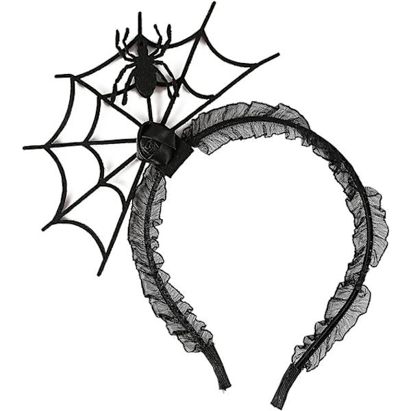 Halloween edderkop spindelhårbånd, edderkop pandebånd, damepandebånd, hårbånd, edderkop hårtilbehør, pandebånd, kostumetilbehør