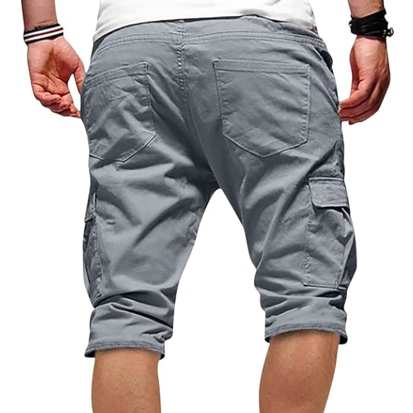 Herr Cargo Shorts, Herr Sommar Fritidsdagar Casual Casual Patchwork Fickor Overall Sport Tooling Shorts Byxor