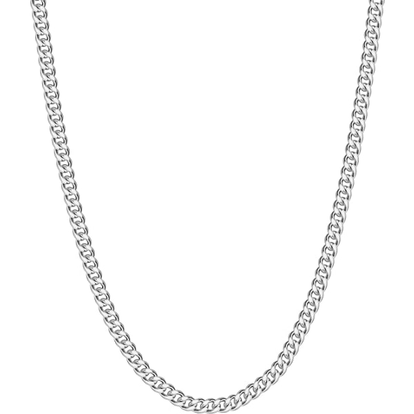 Chain for Men Miami Cuban Curb Link Chain Necklace for Men Stainless Steel Mens Chain Necklaces Accessories Jewelry Available in 18 inch Chain