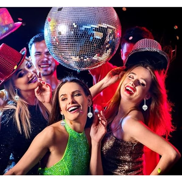 Disco Ball Korvakorut Naisten Hopea Kulta Disco Peilipallo Korvakorut Täydelliset 70-luvun asuihin Tanssijuhlapukutarvikkeet