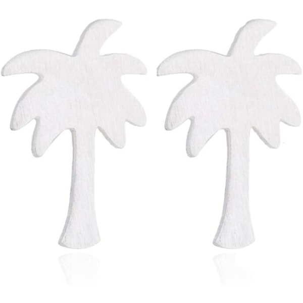 Heyone Rustfrit Stål Tiny Strand Palme Stud Øreringe Sommerferie Smykker