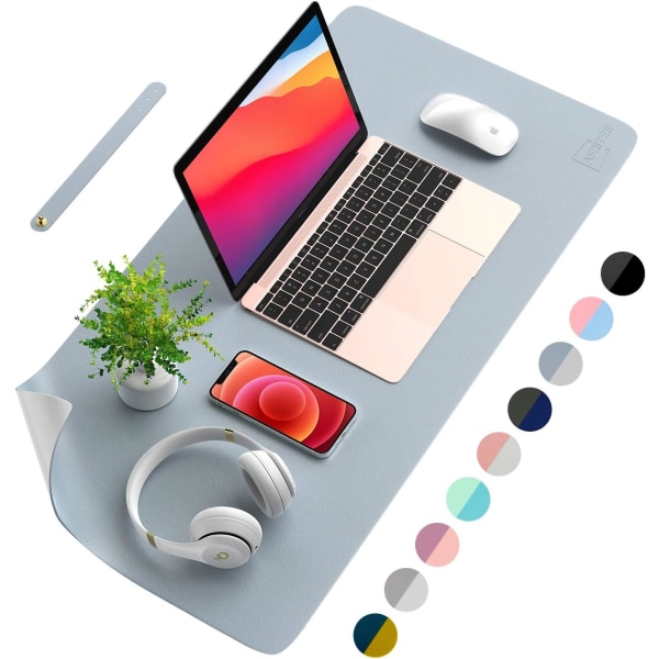 Desk Pad Desk Protector Mat - Dual Side PU Leather Desk Mat Large Mouse Pad, Writing Mat Waterproof Desk Cover Organizers