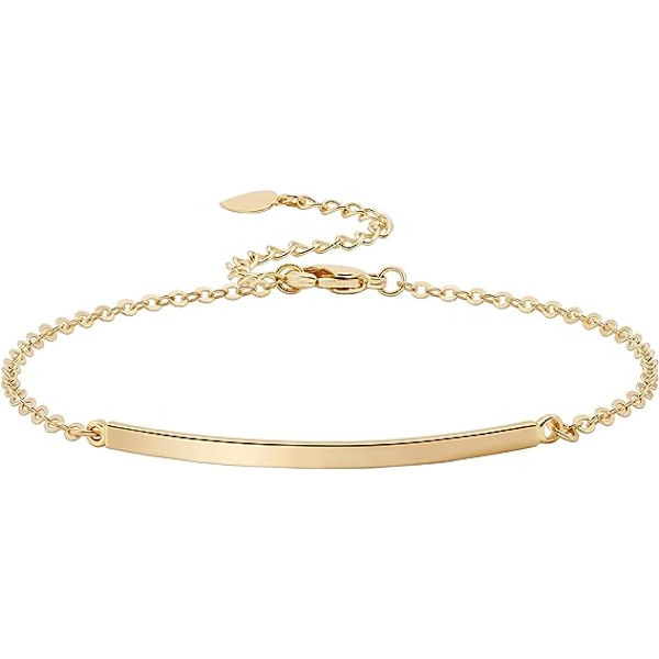 Söt guldbararmband för kvinnor Enkelt delikat tunt manschettarmband Hänglås Armband 18K Guldpläterat Handgjorda minimalistiska smycken