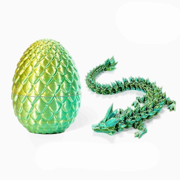 3D-printet Leddelt Drage med Drageæg 3D-printet Drage Krystal Drage 4