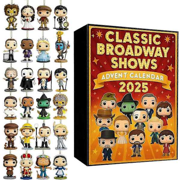 Klassisk Broadway-show Adventskalender 2025 24-dagers nedtelling med ...