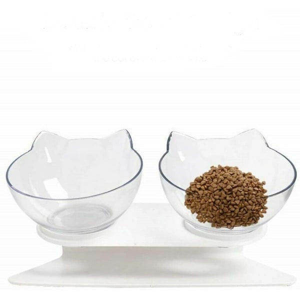 Kattskål 15 ° Lutande matskål Non-spilld och halkfri matskål, skål för katter, valpar, hamstrar, kaniner, smådjur, multi-way