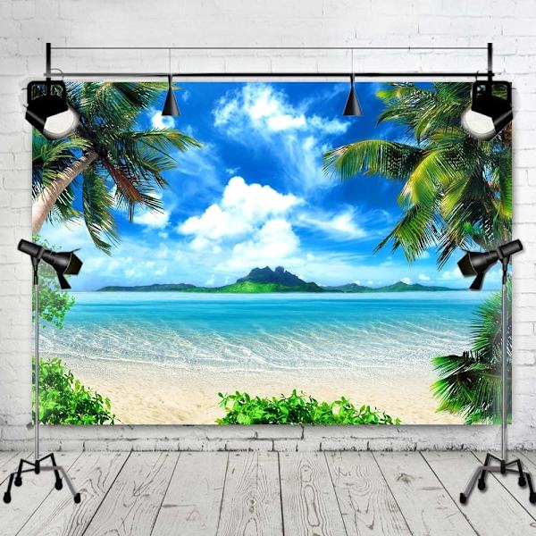 9x6ft Hawaii Havsstrand Fotografi Bakgrunder Hav Fotobås Bröllopsfest Dekoration Bakgrund Födelsedag Studio Rekvisita Vinyl