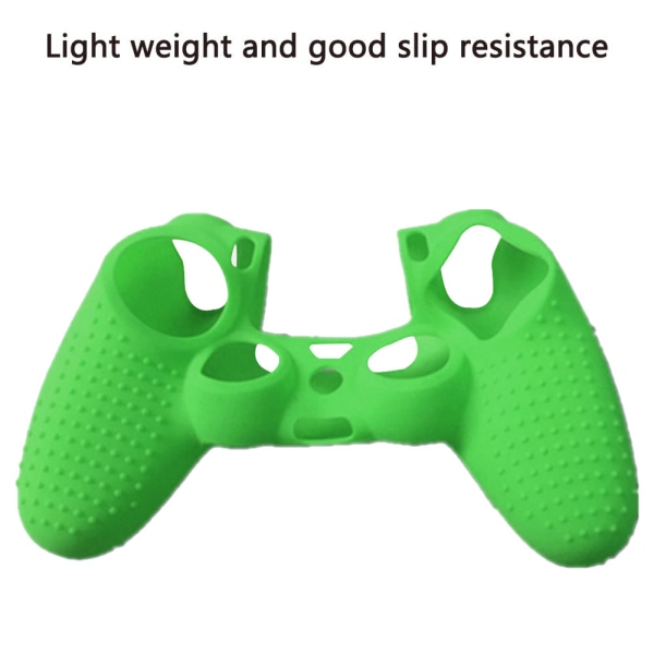 Controller Skin Grip Cover Cover Beskyttende Blød Silikone Gummi Etui-Antiskrid Partikel Grøn