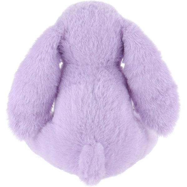 Lam legetøj plys lilla kanin kanin udstoppet dyr med fluffy bløde blomsterører 7,9 tommer