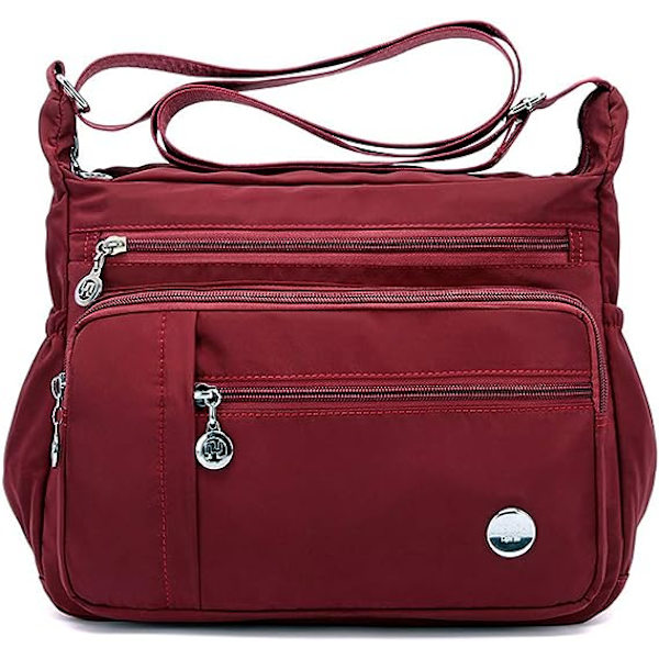 Damväska med axelrem Rymlig Väska med Flera Fack Dam Crossbody Handväska Mode Tote Övre Handtag Satchel