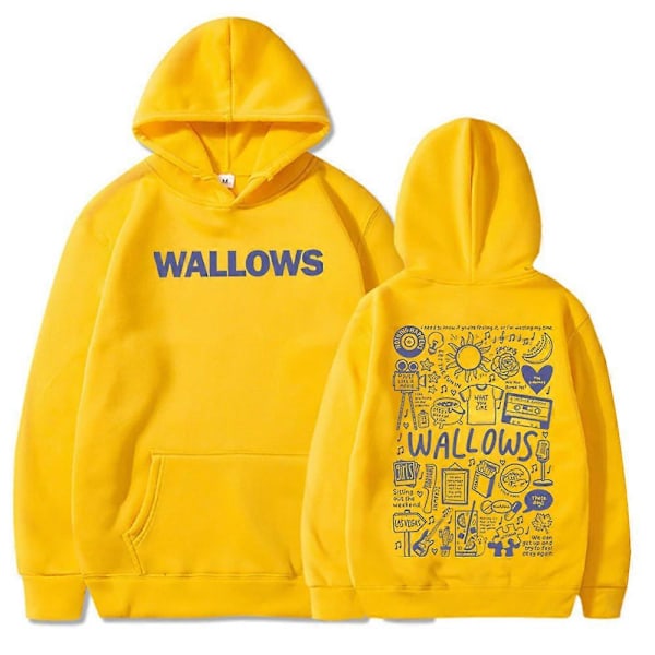 Wallows Huppari Wallows Musiikki Huppari Wallows Fanituote Rock Musiikki Huppari Unisex Pusero Puserot Katumuoti yellow L