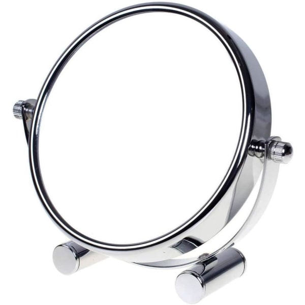 Sminkspegel 10 fack, 6-tums bänkspegel, vridbar 360°, stående spegel, sminkspegel, badrumsspegel.