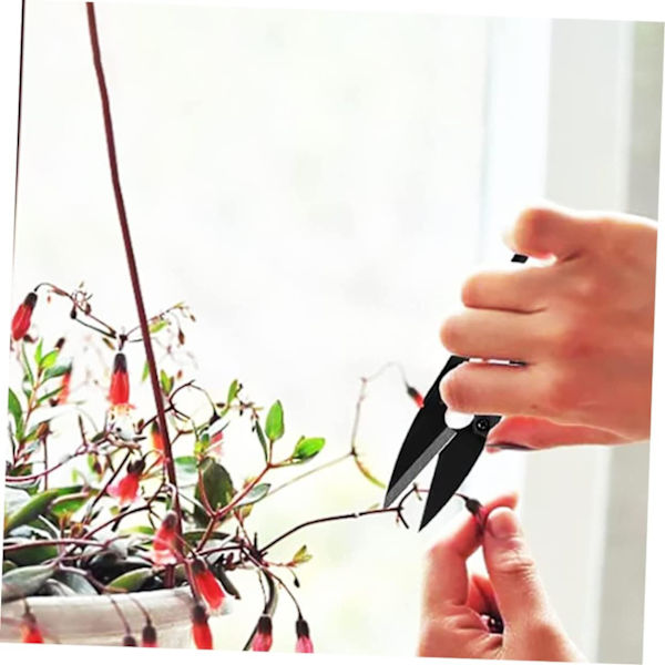 12 kpl Langat Tarkat Puutarhanhoitotarvikkeet Koverat Teräiset Lehtileikkurit Bonsai-Sakset Ja Kasvien Sakset Mustat Mini Kukat