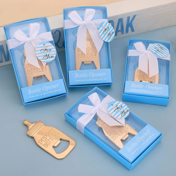 12 stk. flaskeåbnere til babyshower-fest, babyshower-gaver, dekorationer, souvenirs til gæster, øloplukker