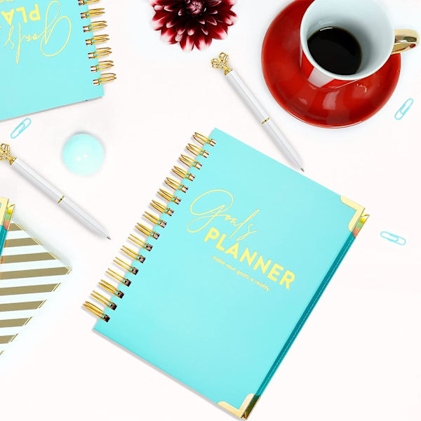 A5 Odaterad Daglig Veckovis Månadsdagbok Journal Planner Agenda Anteckningsbok - Gör Dina Mål Till Verklighet - Tacksamhet & Mål