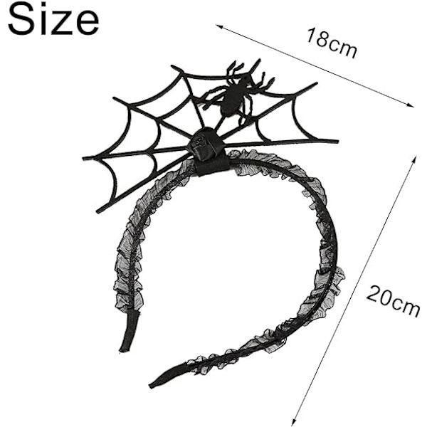 Halloween edderkop spindelhårbånd, edderkop pandebånd, damepandebånd, hårbånd, edderkop hårtilbehør, pandebånd, kostumetilbehør