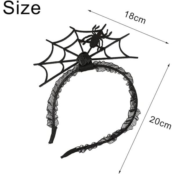 Halloween-hämähäkinseittikoristeet, hämähäkkihiuspanta, naisten hiuspanta, hiuspanta, hämähäkkihiuskoristeet, hiuspanta, naamiaisasusteet