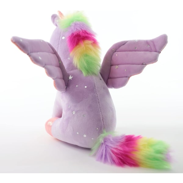 Sy Butiful 8-tums Unicorn gosedjur, söta Unicorn presentleksaker för flickor,Unicorns födelsedagspresenter mjuka plyschleksaker set (lila)