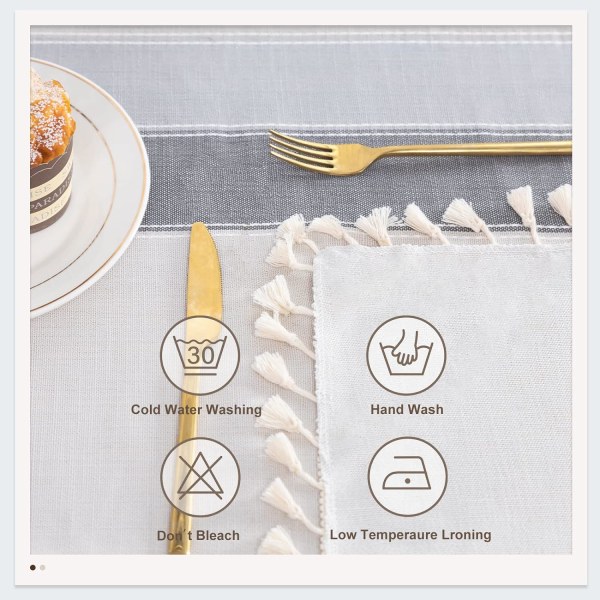Grå rektangulær duk flekkbestandig elegant duk duk lin 140x180 cm rektangulær duk for kjøkkenborddekorasjon