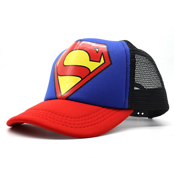 Børn Drenge Piger Batman Mesh Snapback Baseball Kasket Sommer Udendørs Åndbar Justerbar Sports Solhat Model A blue 48-52cm