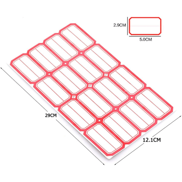 Itsekiinnittyvät tarraetiketti toimistotarvikkeiden laboratorioetikettiin Tuoteluokitus Paperitavarat 3,9 x 2,5 cm