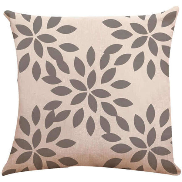 Kuddfodral 22x22 Modern Soffa Överkast Kuddfodral, Dekorativt Utomhus Linnetyg Kuddfodral för Soffa Säng Bil (Grå, 22x22, Set om 4)