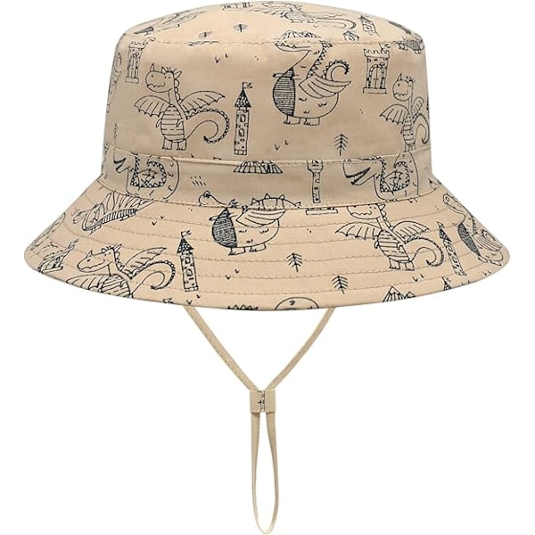 Baby Solhatt, Solhatt för Pojkar, Toddlerhatt, UPF 54+ Hinkhatt för Babyflickor, Spädbarnsstrandhatt med Bred Brätte, Barnkepsar