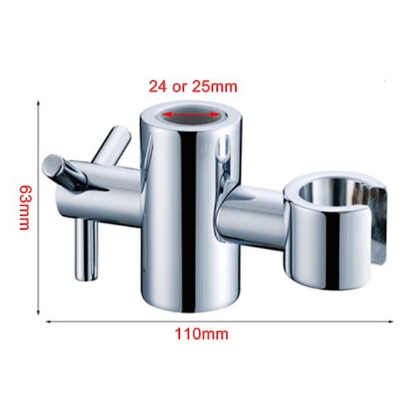 Justerbar brusehovedholder til skydebar, universel 24-25MM skinnehovedbeslag til skydebarsskyderklemme