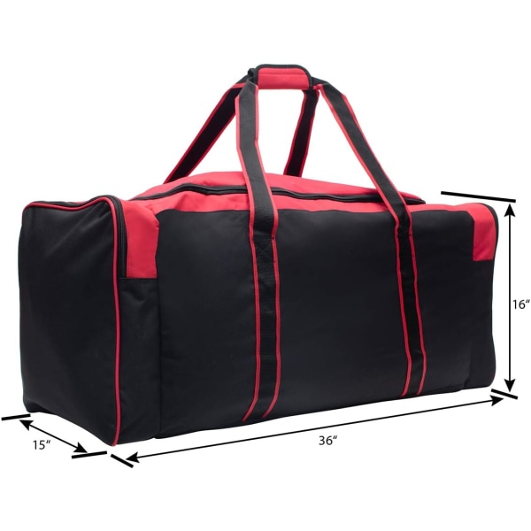 Kraftig multi-lomme stor sportsbag for treningsutstyr - 3-lommers duffelbag for reiser