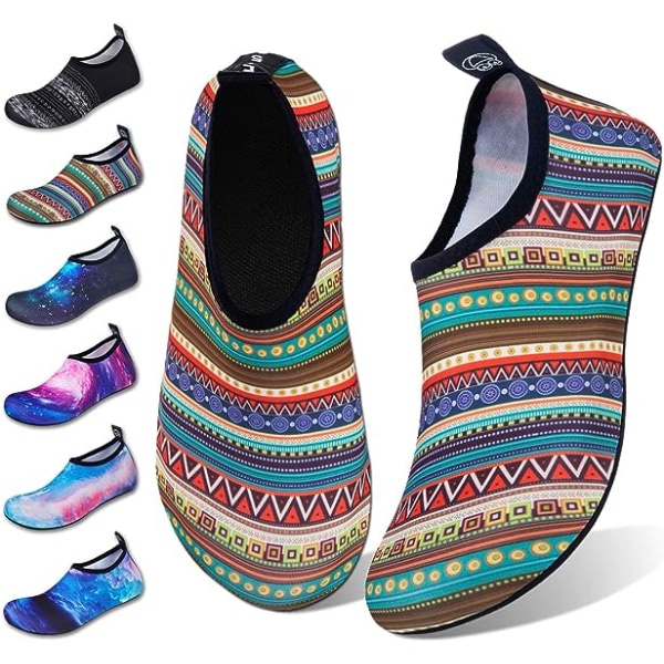 Vannsko for kvinner Herre Barbeint Hurtigtørrende Aqua Socks for Beach Swim Surf Yoga Øvelse Nye gjennomskinnelige fargesåler