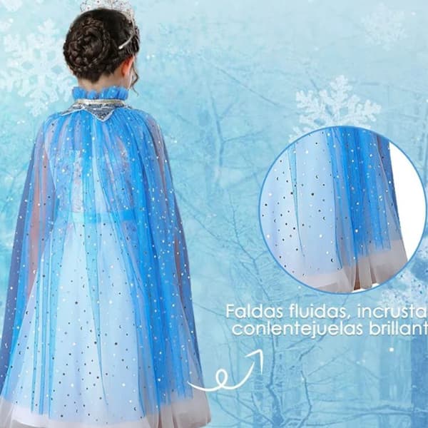 Jenter Prinsesse Utkledningsleke Lys Cape Elastisk Smykke Halskjede Krone Tryllestav Prinsesse Leker for Lek Late Som