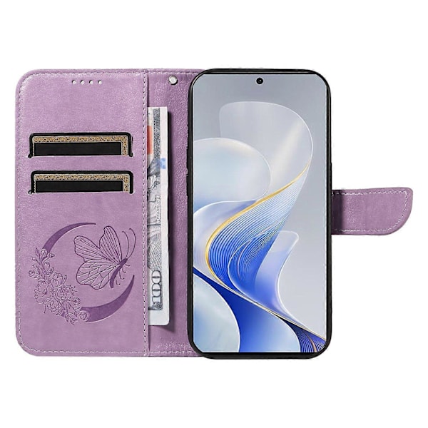 Kotelo vivo S19 5G/V40 5G:lle Lompakko Käännettävä Iskunkestävä Kukka Perhonen Nahkainen Puhelinkotelo Multicolor Style C