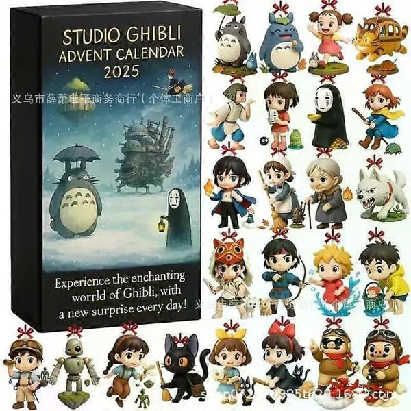 Ny Klassisk Studio Ghibli Anime Julekalender Leketøysfigur Samleobjekt Animasjon Derivat Cosplay Tilbehør