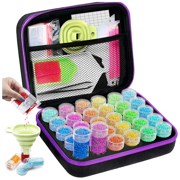 Perleopbevaring + Tilbehør til Diamantmaling - Diamantmaling A 30pcs