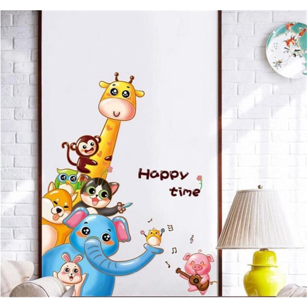 3D Vivid Koira Kissa Elefantti Kissa Eläimet Oven seinätarrat lastenhuoneeseen Lemmikkieläinten koristeluun Seinätarrat Mural Arts Juliste - -