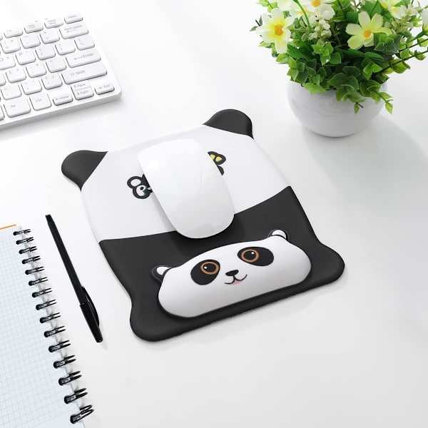 Sööt Hiiren Alusta Rannetuella Ergonomisesti Suunniteltu Hiiren Alusta Geeli Rannetuella Liukumaton Kipua Lievittävä Hiiren Alusta Sopii Toimistoon, Kotiin, Pandalle