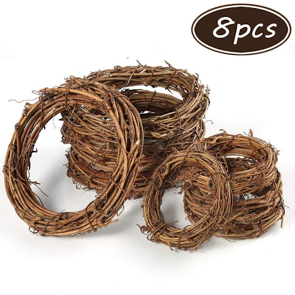 Stykker naturlige kranser Vinkranser DIY håndverk Vinkrans Girlander for påske Vårkrans Dørkrans Fest Bryllup